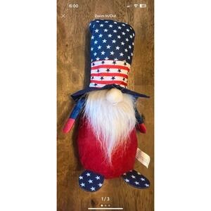 Patriotic Gnome about 14‎ inches tall